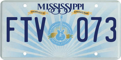 MS license plate FTV073