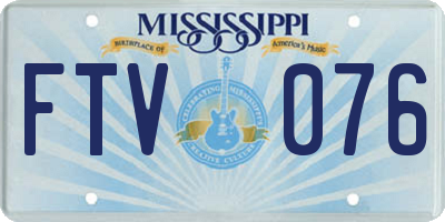 MS license plate FTV076