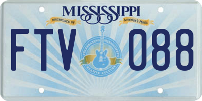 MS license plate FTV088