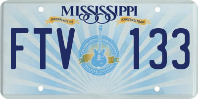 MS license plate FTV133