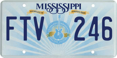 MS license plate FTV246