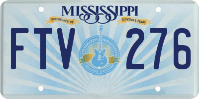 MS license plate FTV276
