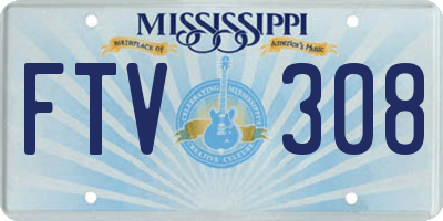 MS license plate FTV308