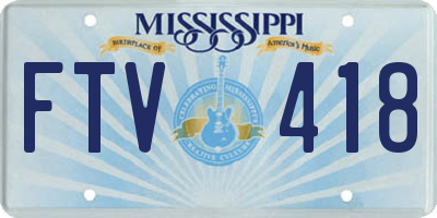 MS license plate FTV418