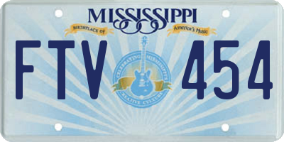 MS license plate FTV454