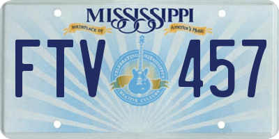 MS license plate FTV457