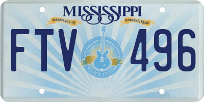 MS license plate FTV496