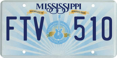 MS license plate FTV510
