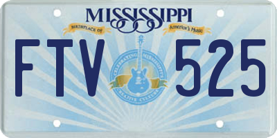 MS license plate FTV525