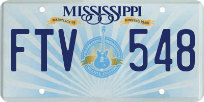 MS license plate FTV548