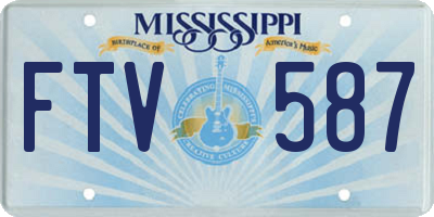 MS license plate FTV587