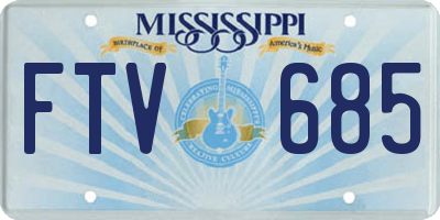 MS license plate FTV685