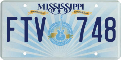MS license plate FTV748