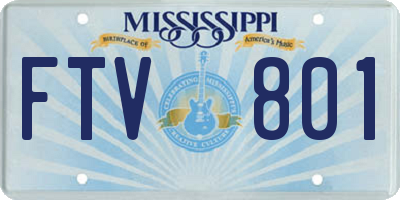 MS license plate FTV801