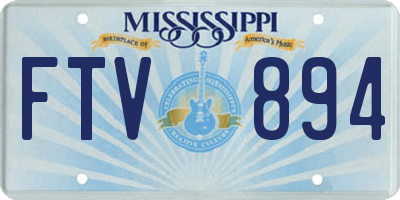 MS license plate FTV894
