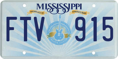MS license plate FTV915