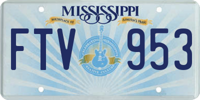MS license plate FTV953
