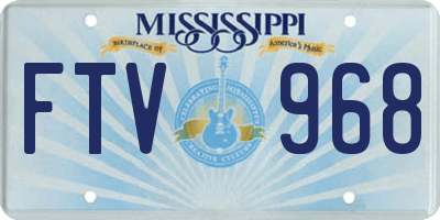 MS license plate FTV968