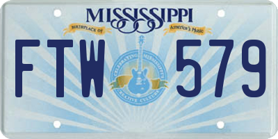 MS license plate FTW579