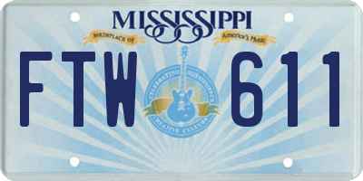 MS license plate FTW611