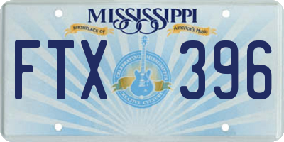 MS license plate FTX396