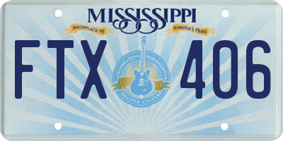MS license plate FTX406