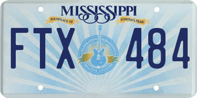 MS license plate FTX484