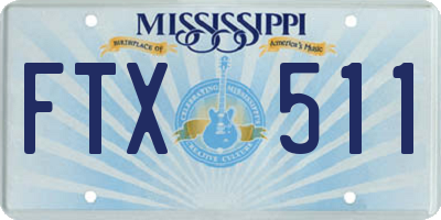 MS license plate FTX511