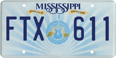 MS license plate FTX611