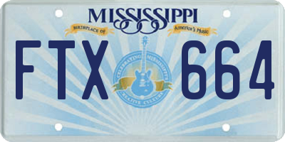 MS license plate FTX664