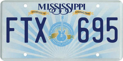 MS license plate FTX695