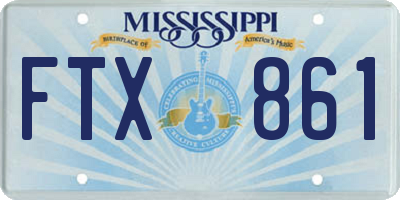 MS license plate FTX861