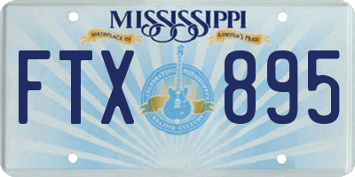 MS license plate FTX895