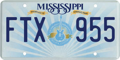 MS license plate FTX955