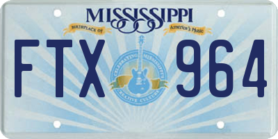 MS license plate FTX964