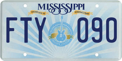 MS license plate FTY090