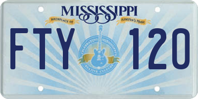 MS license plate FTY120