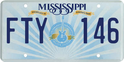 MS license plate FTY146