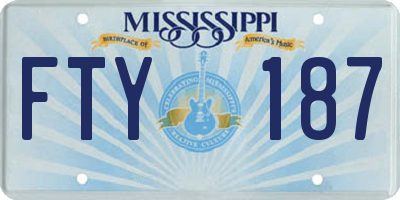 MS license plate FTY187