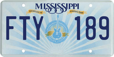 MS license plate FTY189
