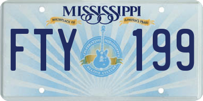 MS license plate FTY199