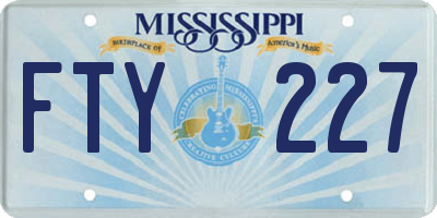 MS license plate FTY227