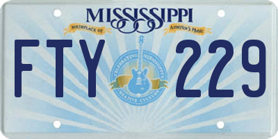 MS license plate FTY229