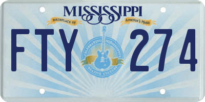 MS license plate FTY274