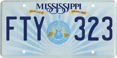 MS license plate FTY323