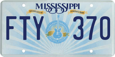 MS license plate FTY370