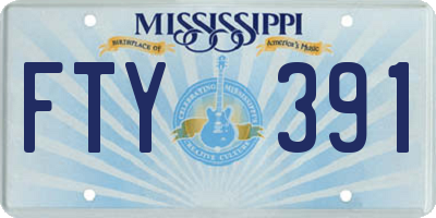 MS license plate FTY391