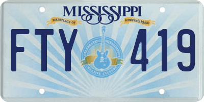MS license plate FTY419