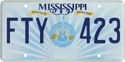 MS license plate FTY423
