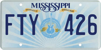 MS license plate FTY426